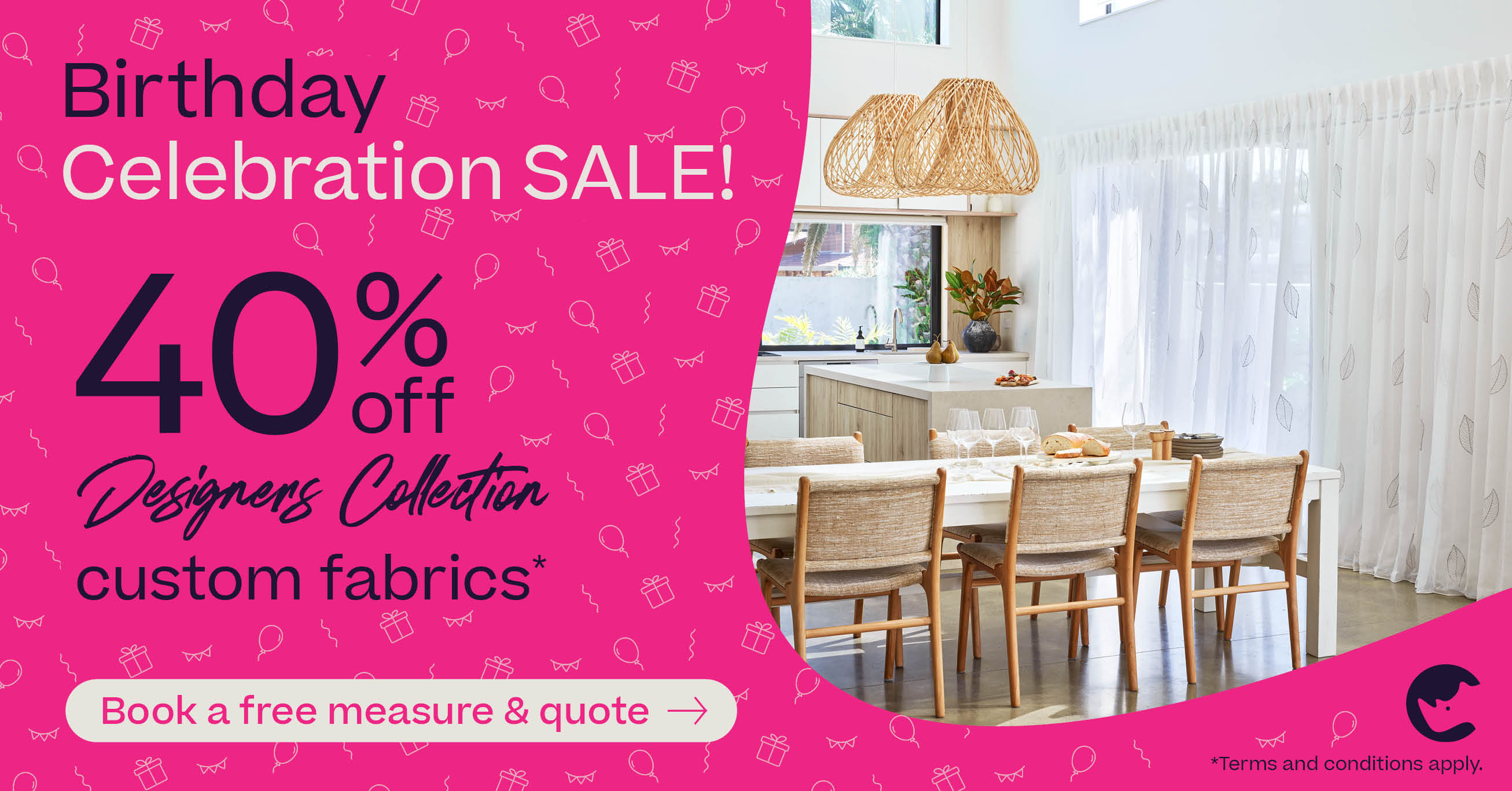 40% off Designers Collection custom fabrics*
